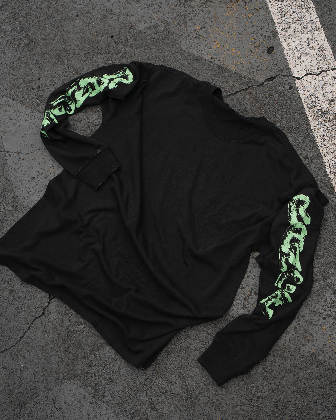 Double Down Long Sleeve - Faded Black