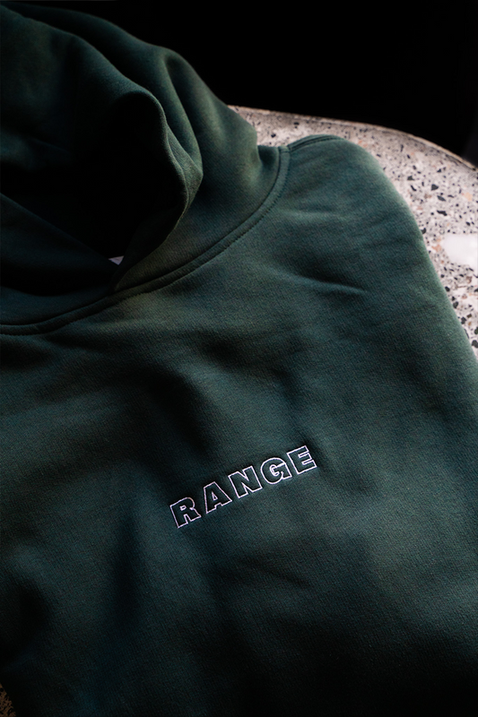 Range Embroidered Hoodie - Pine Green