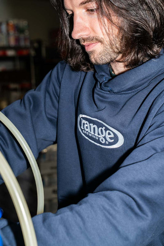 Range Oval Heavy Hoodie  - Midnight Blue