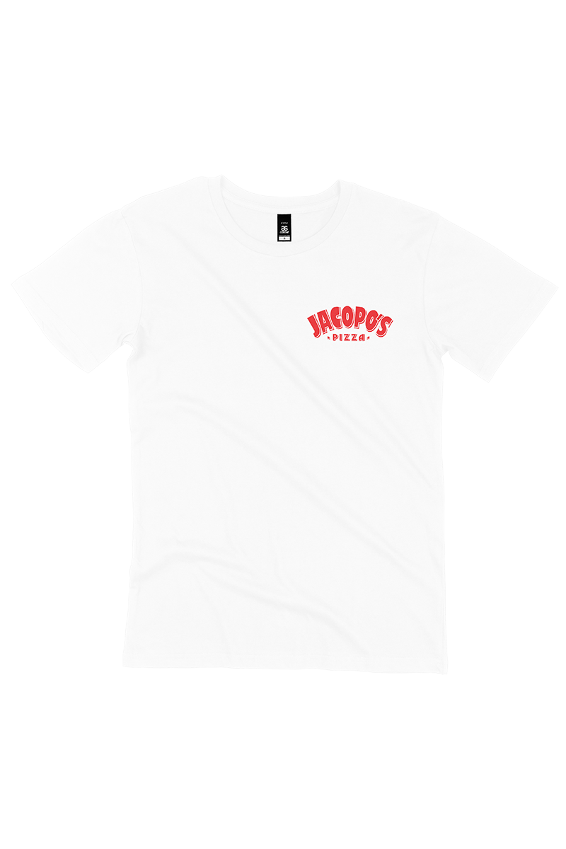 Jacopo's Pizza Tee - White