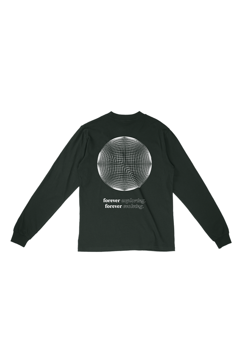 Disco Ball Long Sleeve Tee - Pine Green